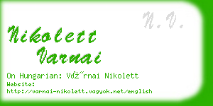 nikolett varnai business card